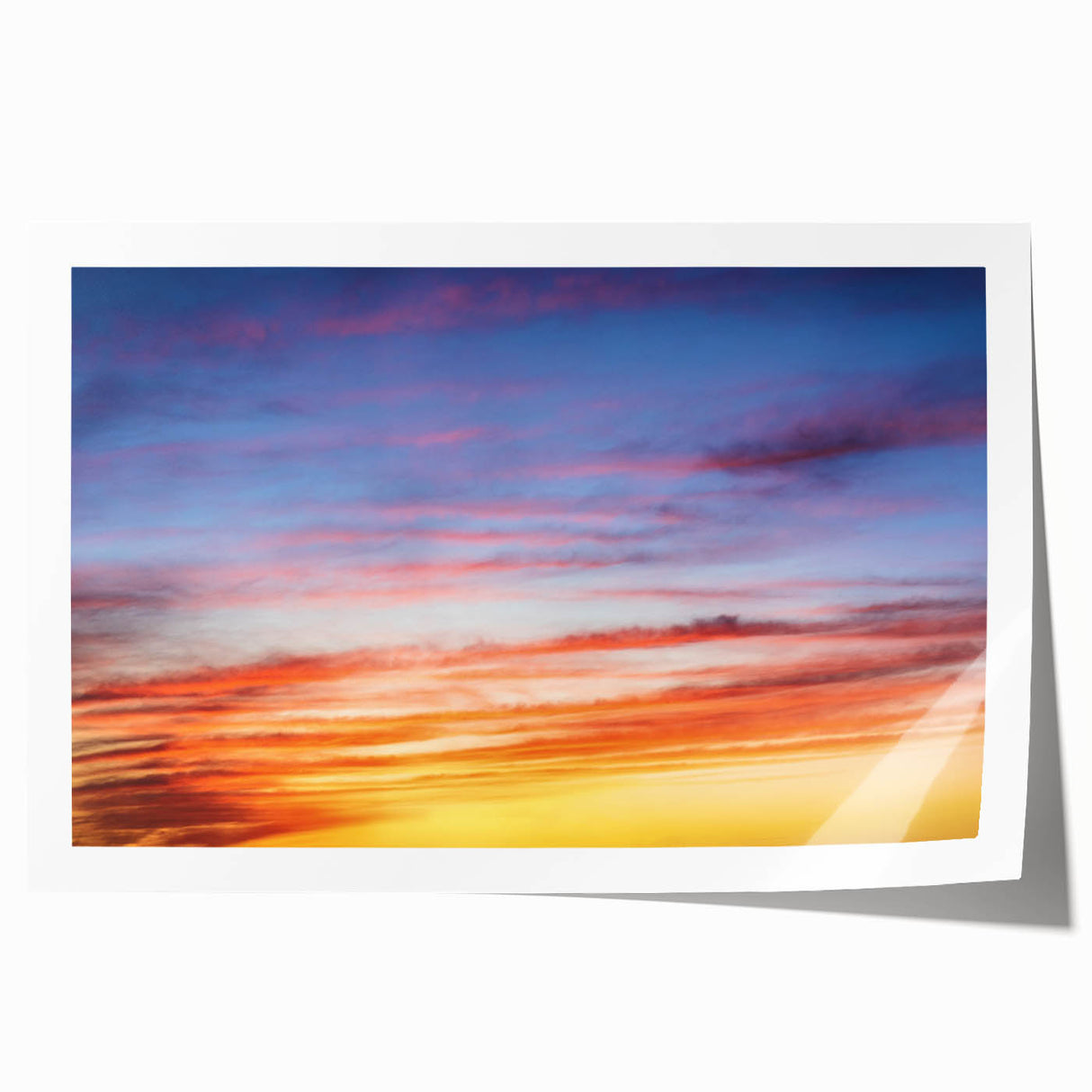 Sunset Sky Abstract Wall Art – Dynamic Colorful Cloud Photography
