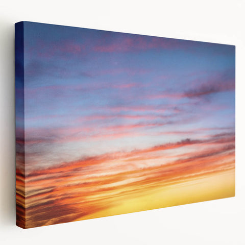 Sunset Sky Abstract Wall Art – Dynamic Colorful Cloud Photography