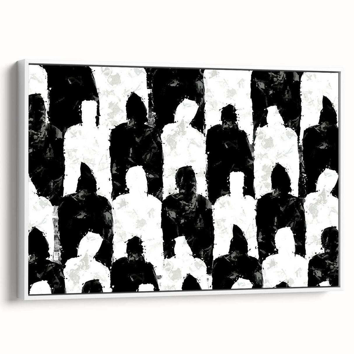 Customizable Bedroom Wall Art – Abstract Black & White Silhouettes