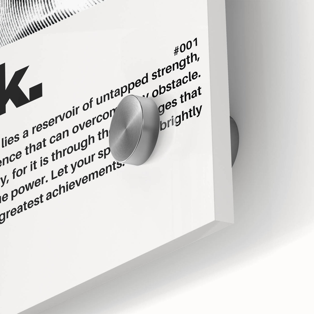 Monochrome Motivational Typography Art Print - "Seek" Canvas