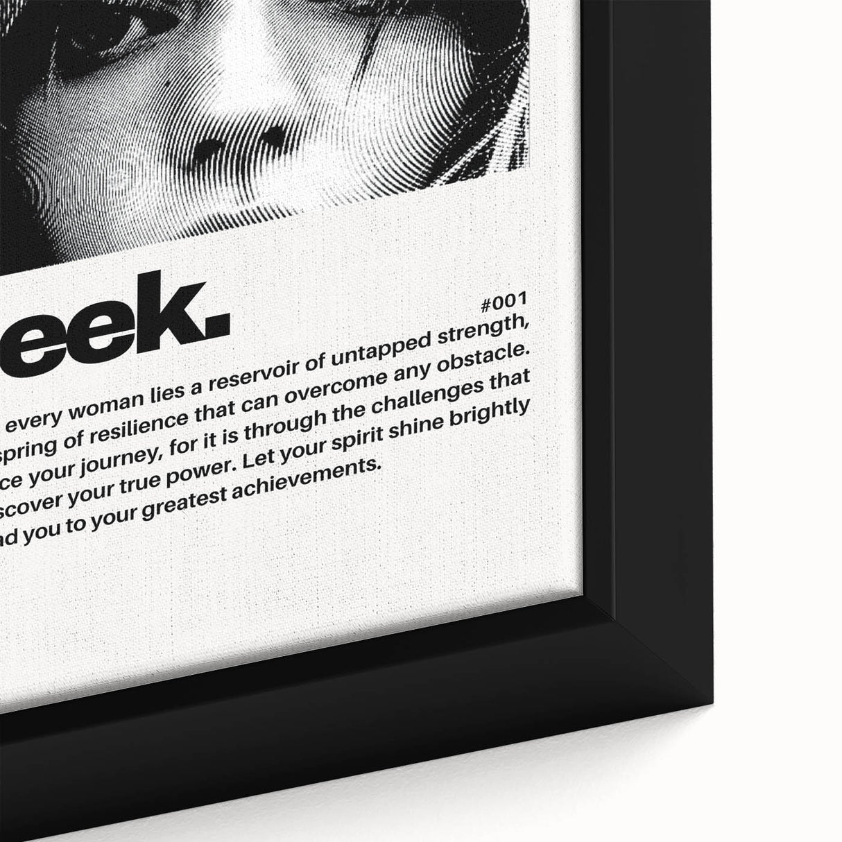 Monochrome Motivational Typography Art Print - "Seek" Canvas