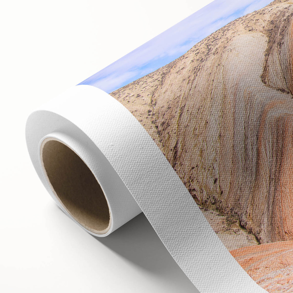 Art Deco-style poster depicting a serene Azerbaijani landscape on rolled canvas, ideal for nursery wall art.