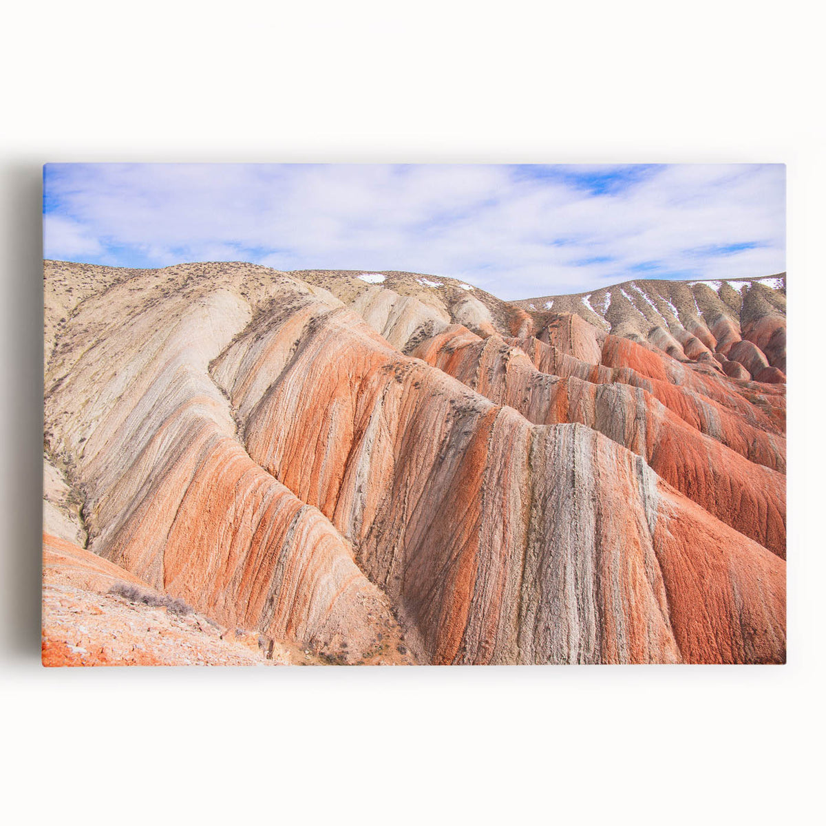 Large black and white canvas print of an Azerbaijani landscape, ideal for kitchen wall art.