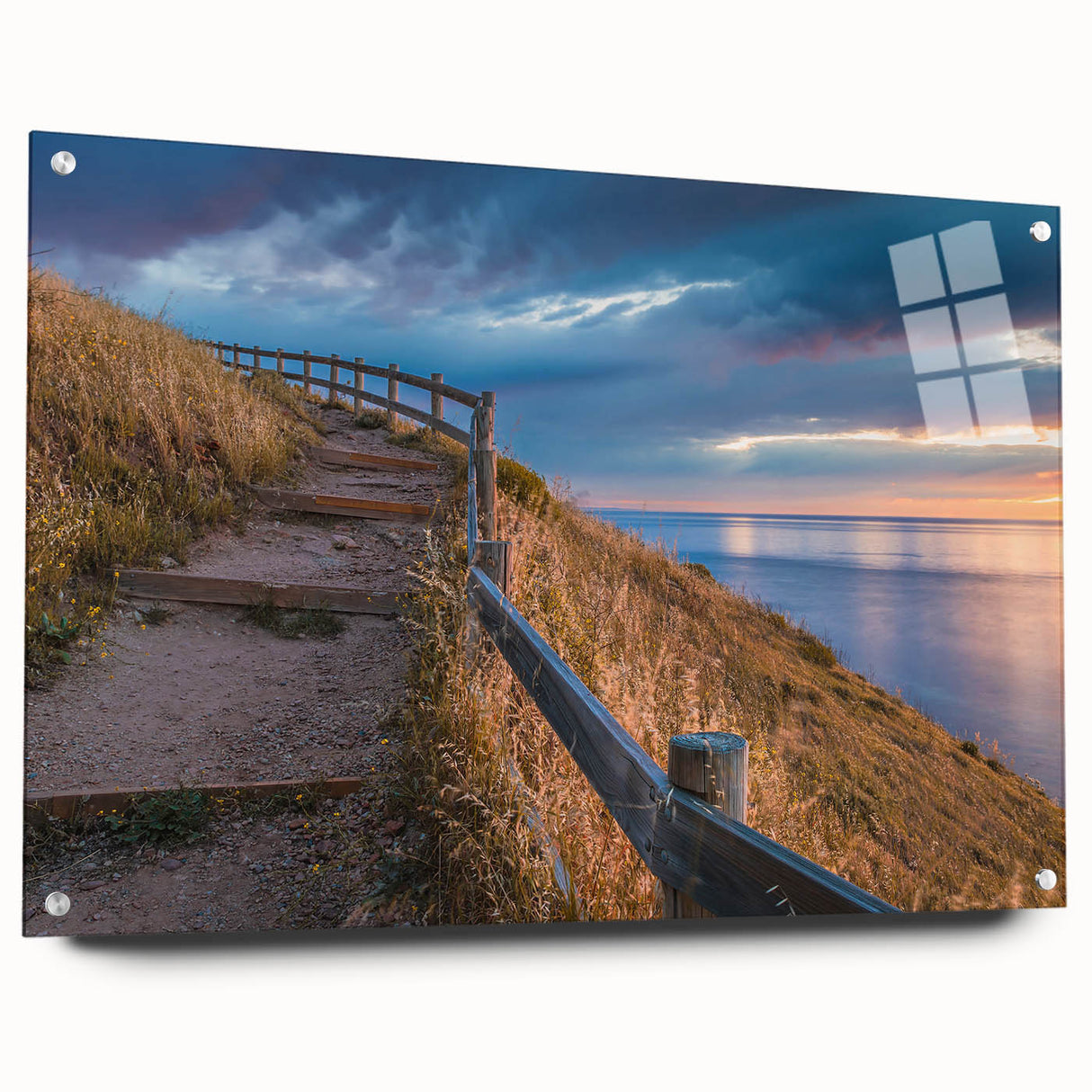 Large abstract wall art of Adelaide scenery in muted earth tones on acrylic glass, ideal for dining room ambiance.