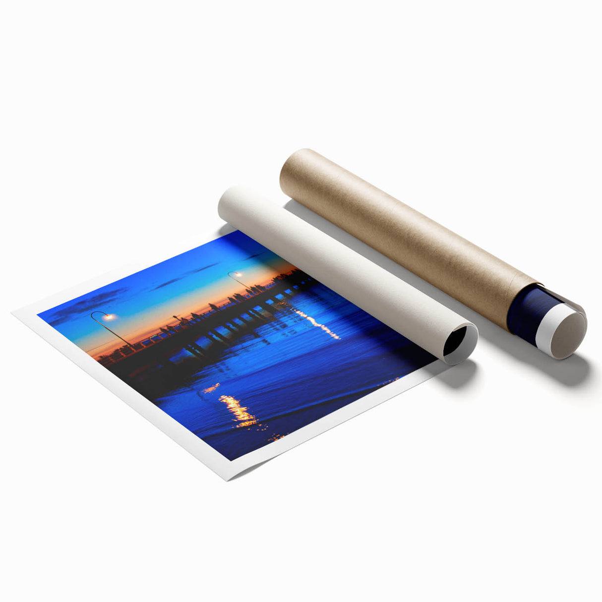 Extra large rolled print of Melbourne scenery with vibrant floral elements, ideal for classy bathroom wall art.