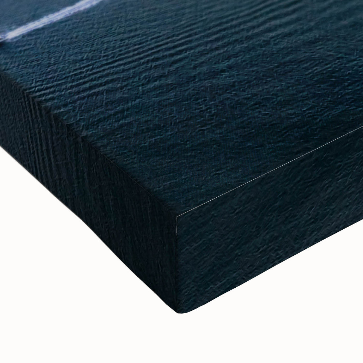 Black and white large art print of Sydney landscape on stretched canvas, suitable for bedroom wall placement.