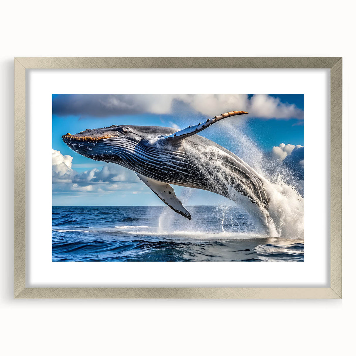 Textured abstract art print depicting a serene New Brunswick landscape in muted earth tones, framed in silver.