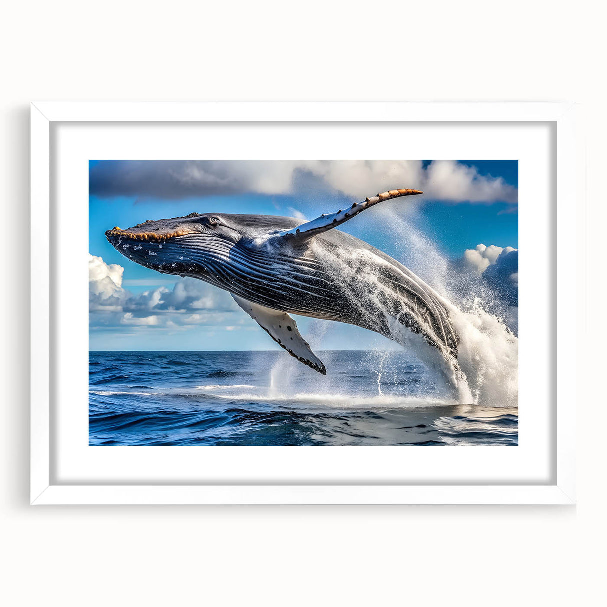 Abstract art print of New Brunswick scenery in muted earth tones, framed with a white mat.