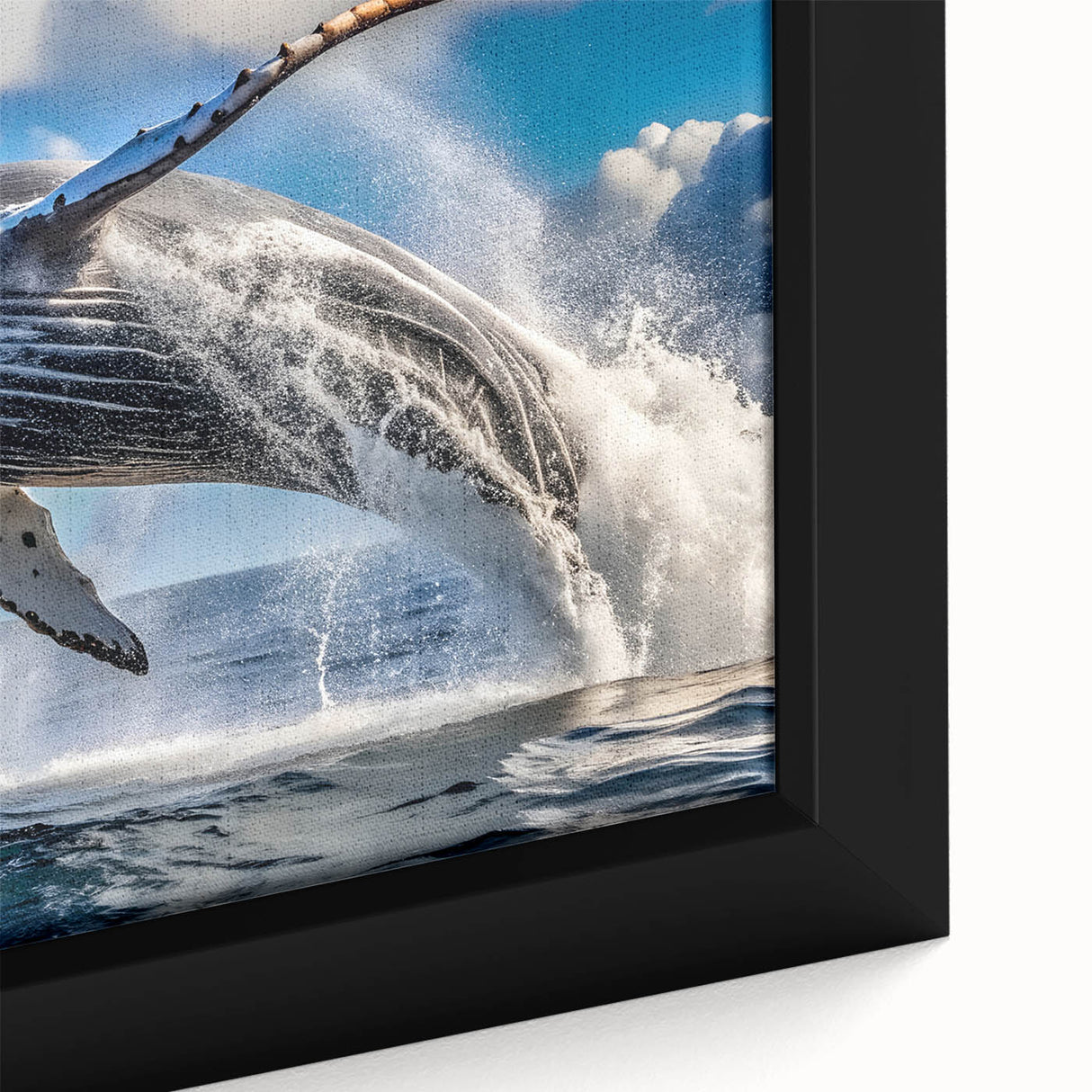 Extra large framed canvas of a textured, colorful art depicting New Brunswick scenery, ideal for living room decor.