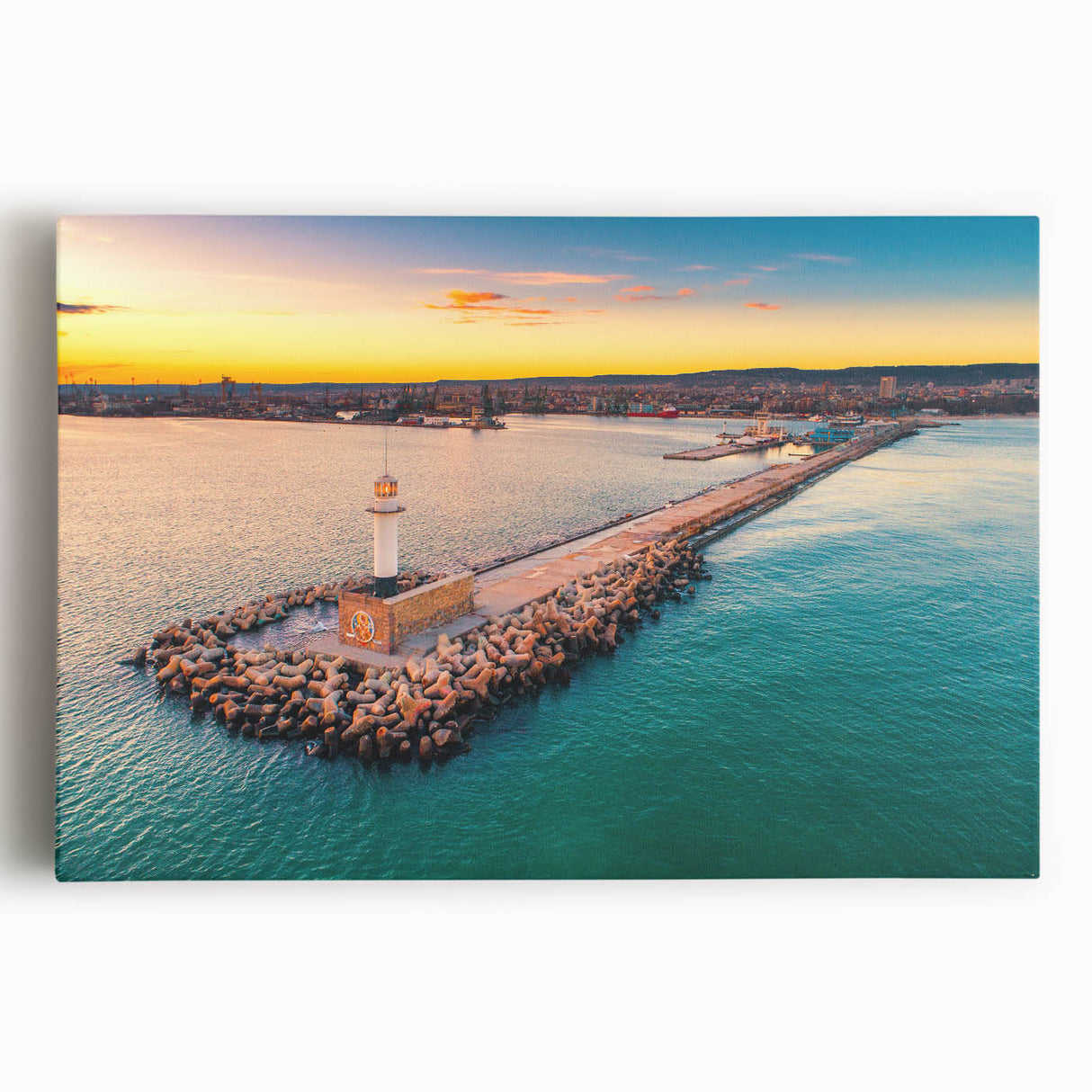 Black and white photograph of a Bulgarian landscape on stretched canvas, ideal for kitchen wall art.