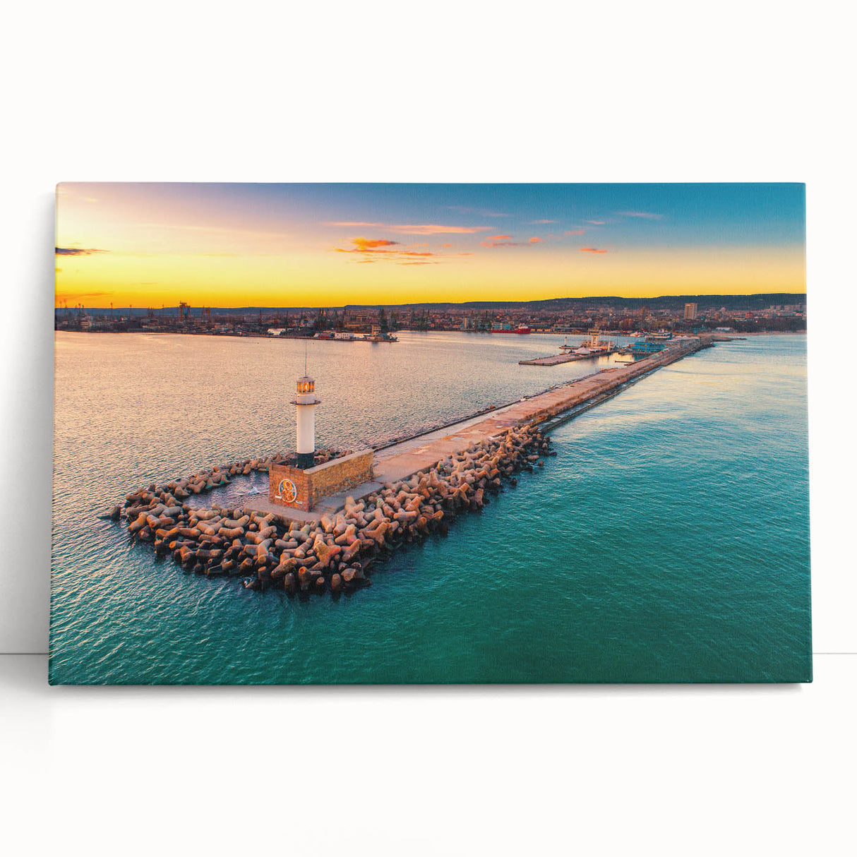 Large black and white photograph of a Bulgarian landscape on stretched canvas, ideal for kitchen wall art.
