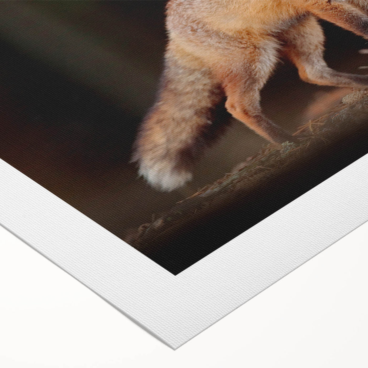 Art deco poster featuring a serene Swedish landscape in muted green and blue tones on rolled canvas.