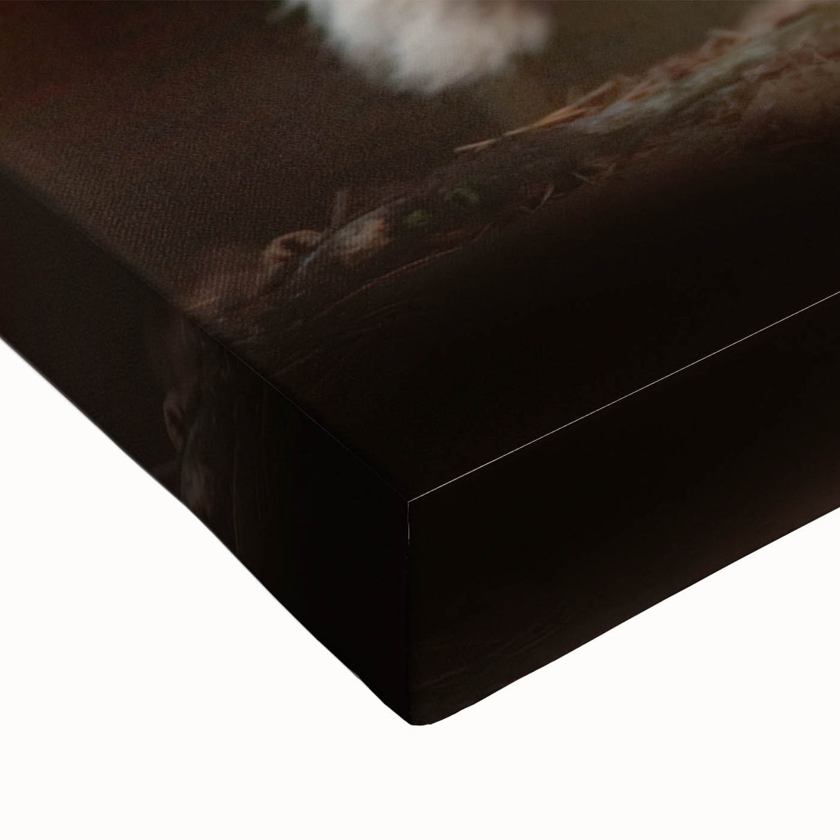 Black and white landscape art painting of a serene Swedish scenery on stretched canvas, ideal for bedroom wall decor.