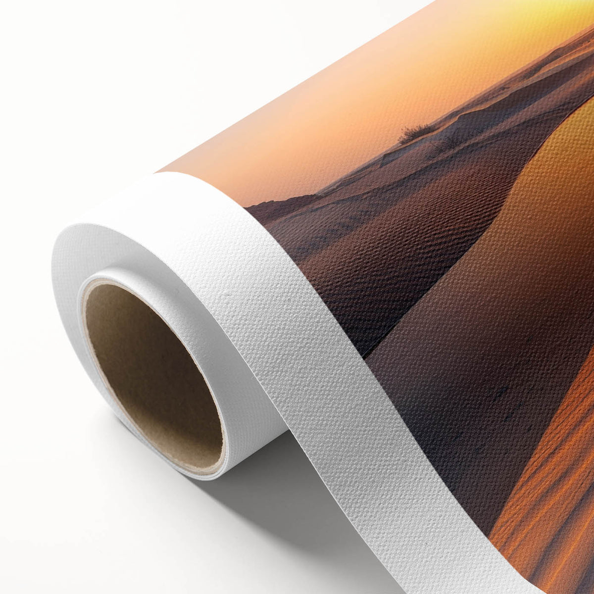 Art Deco poster featuring a stylized Saudi Arabia scenery in warm earth tones on rolled canvas, ideal for nursery wall art.