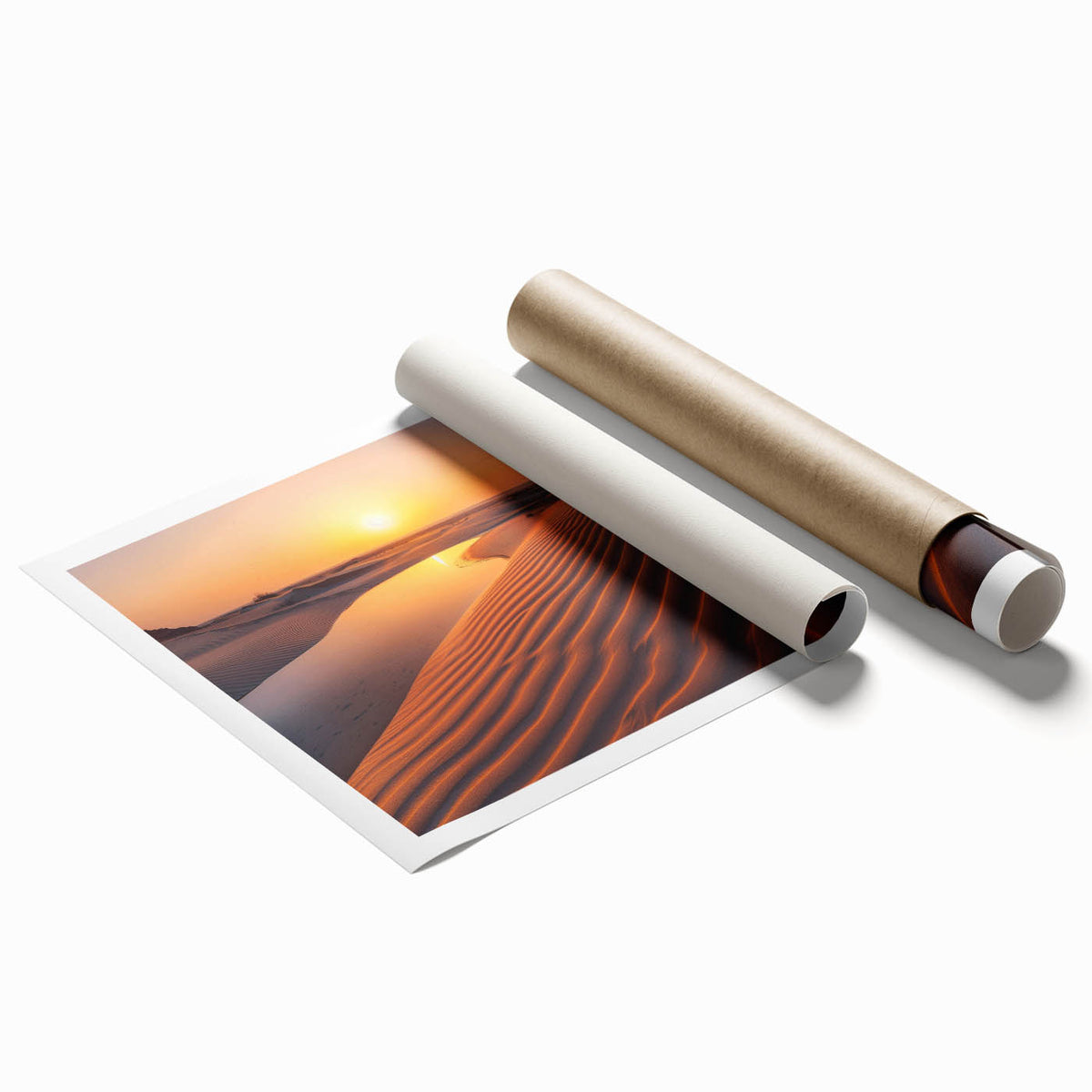 Extra large rolled print of a floral art scene in muted earth tones, suitable for classy bathroom or large living room decor.
