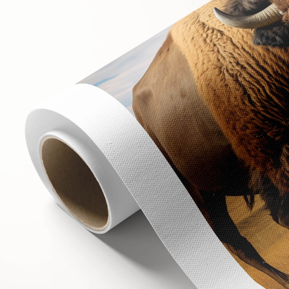 Art deco poster featuring a serene North Dakota landscape on rolled canvas, ideal for nursery wall art.