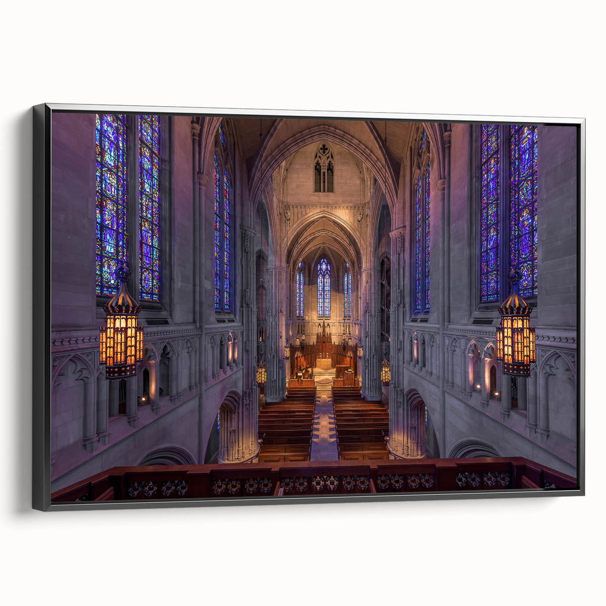 Black and white framed canvas of a vintage Pittsburgh landscape, ideal for bedroom wall art.