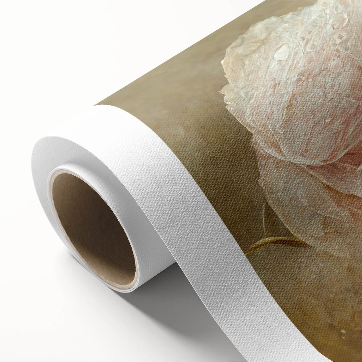 Vibrant abstract floral wall art on rolled canvas, showcasing bold colors and intricate patterns, ideal for home decor or artistic display in modern interiors.