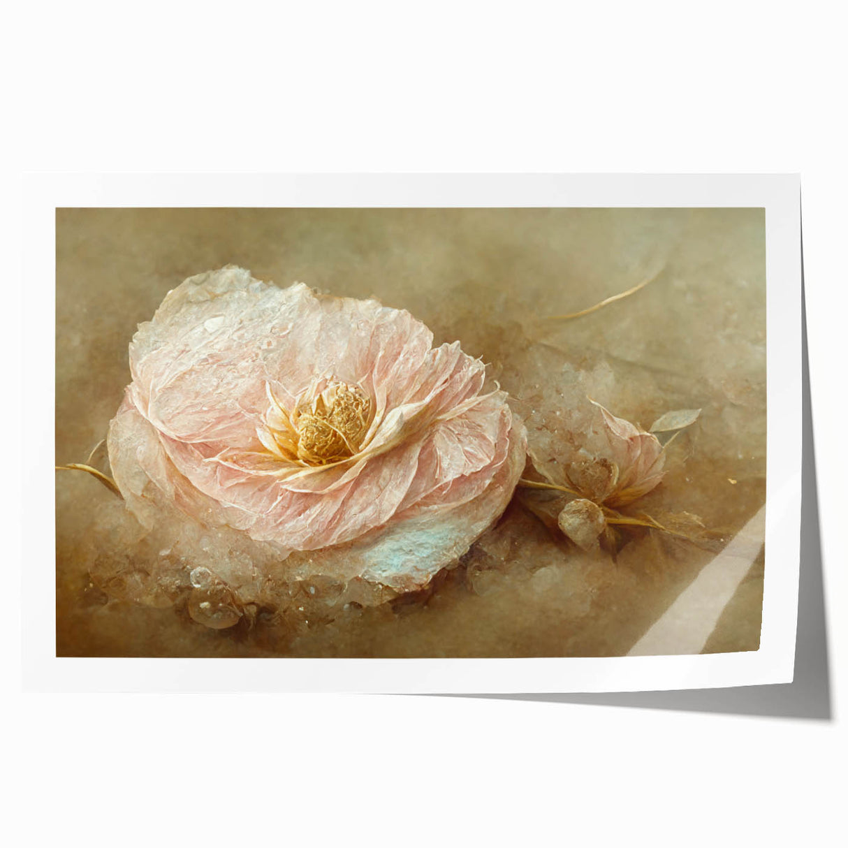 Vibrant abstract floral wall art print showcasing colorful blooms in pink, blue, and green hues, perfect for home decor. Ideal for adding a modern touch to living spaces.