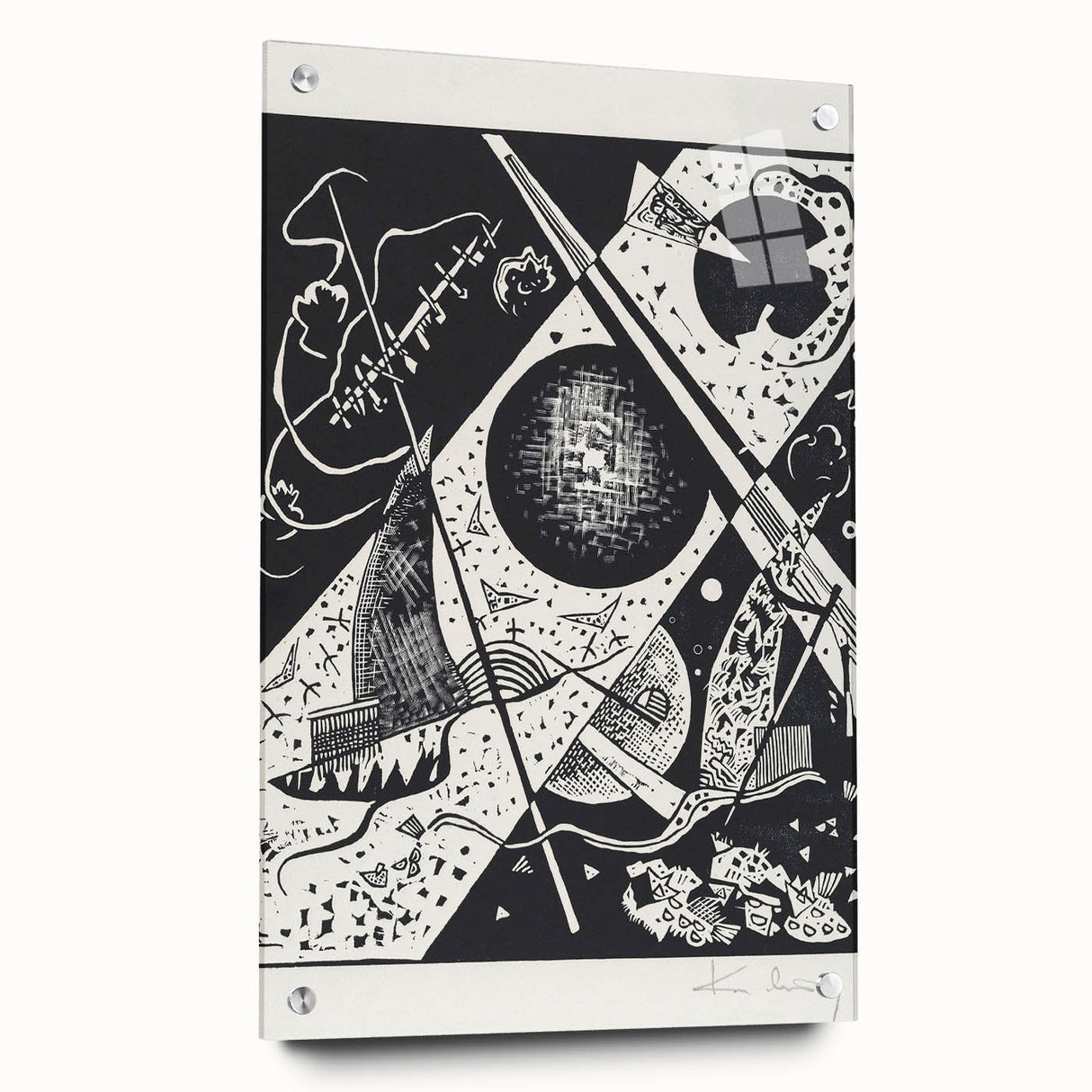 Wassily Kandinsky’s Kleine Welten VI - Abstract Monochrome Wall Art