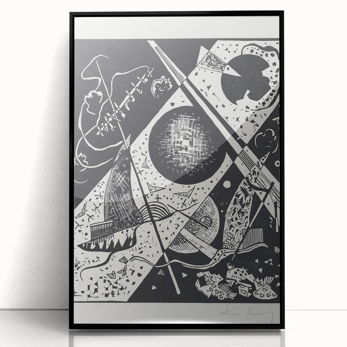 Wassily Kandinsky’s Kleine Welten VI - Abstract Monochrome Wall Art