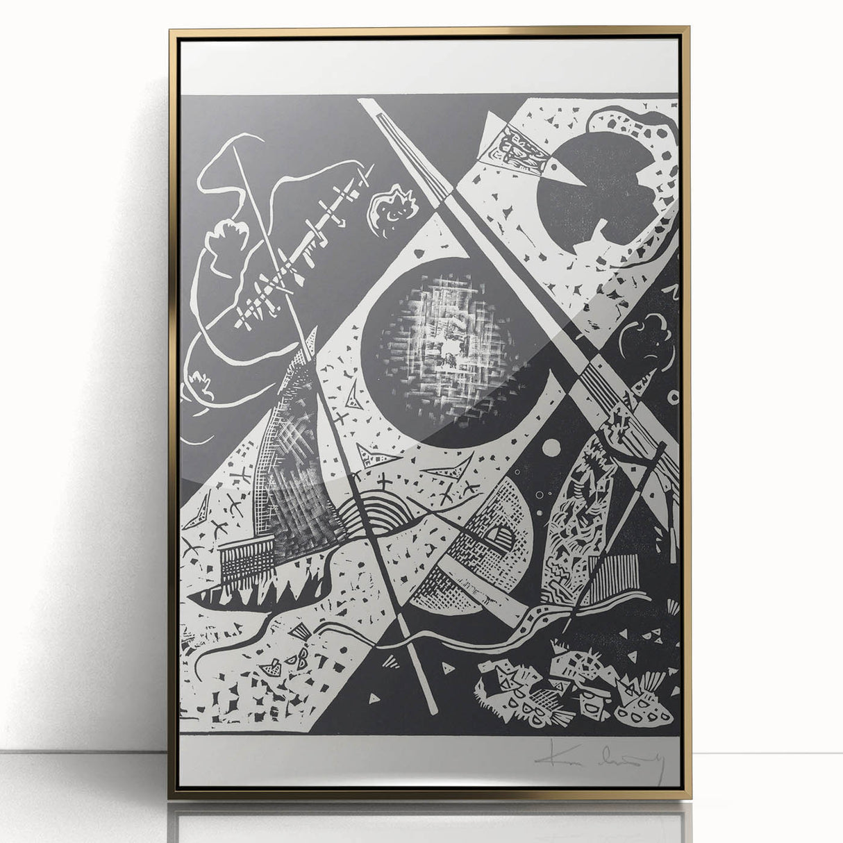 Wassily Kandinsky’s Kleine Welten VI - Abstract Monochrome Wall Art