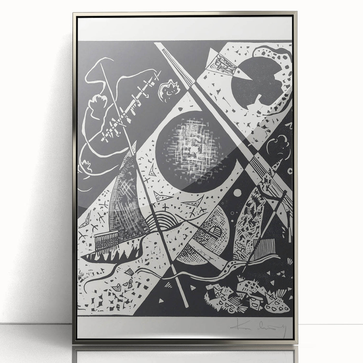 Wassily Kandinsky’s Kleine Welten VI - Abstract Monochrome Wall Art