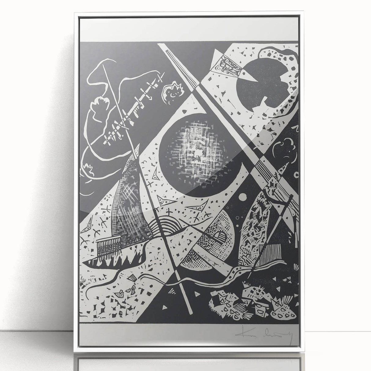 Wassily Kandinsky’s Kleine Welten VI - Abstract Monochrome Wall Art