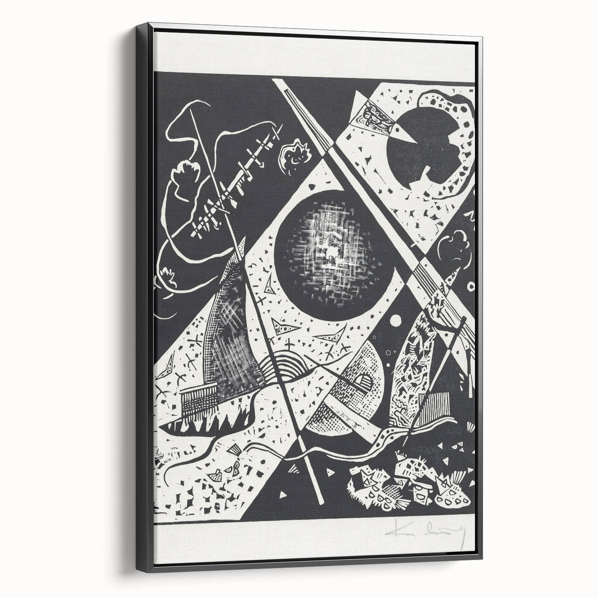 Wassily Kandinsky’s Kleine Welten VI - Abstract Monochrome Wall Art