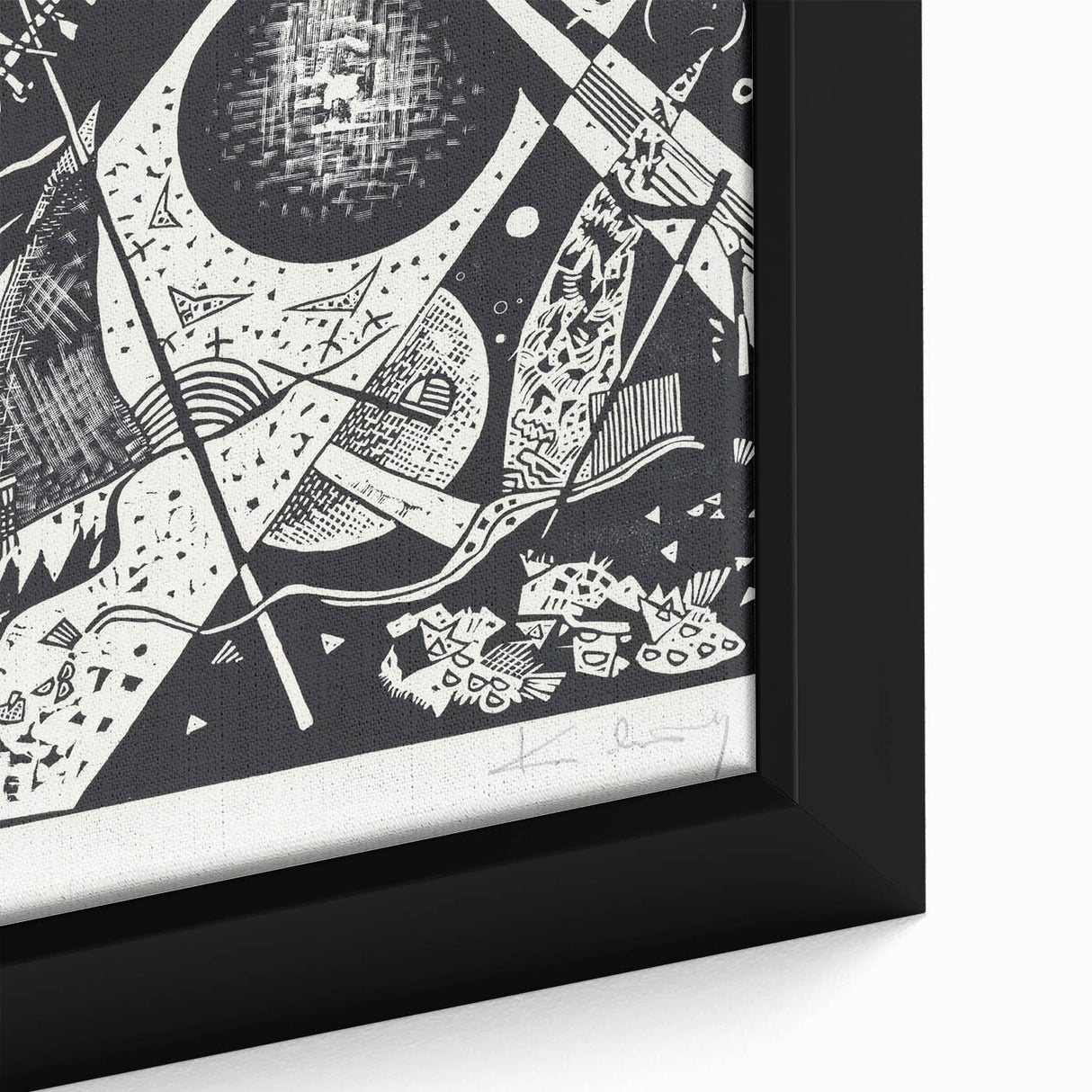 Wassily Kandinsky’s Kleine Welten VI - Abstract Monochrome Wall Art