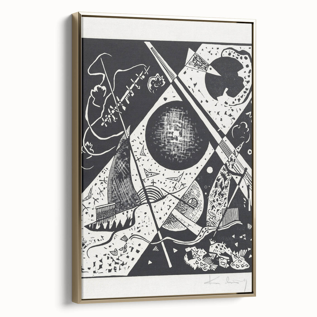 Wassily Kandinsky’s Kleine Welten VI - Abstract Monochrome Wall Art