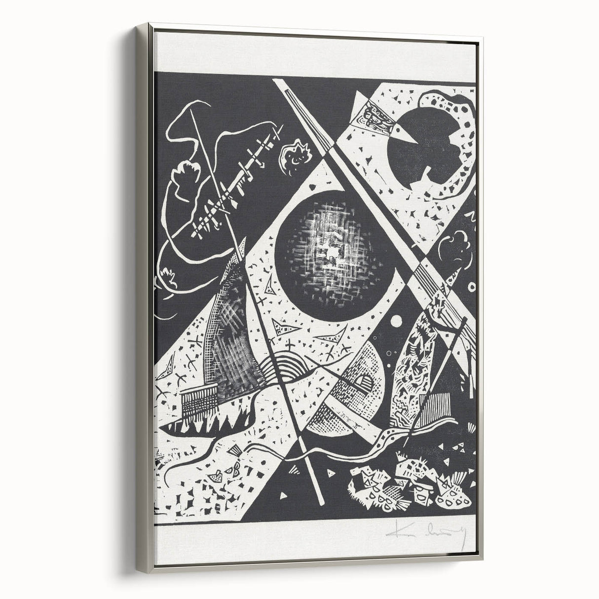 Wassily Kandinsky’s Kleine Welten VI - Abstract Monochrome Wall Art