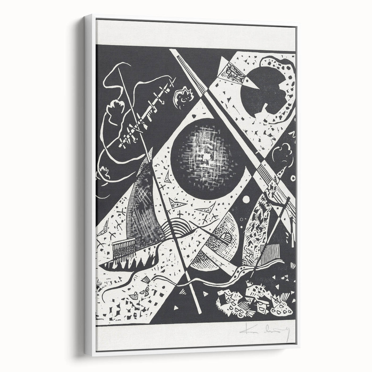 Wassily Kandinsky’s Kleine Welten VI - Abstract Monochrome Wall Art
