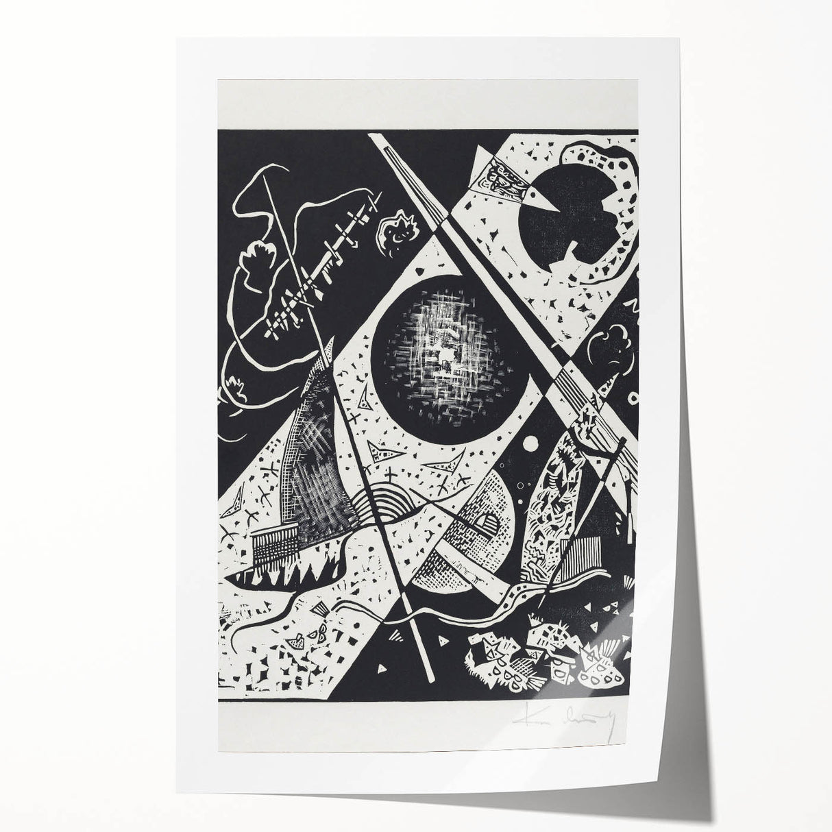 Wassily Kandinsky’s Kleine Welten VI - Abstract Monochrome Wall Art