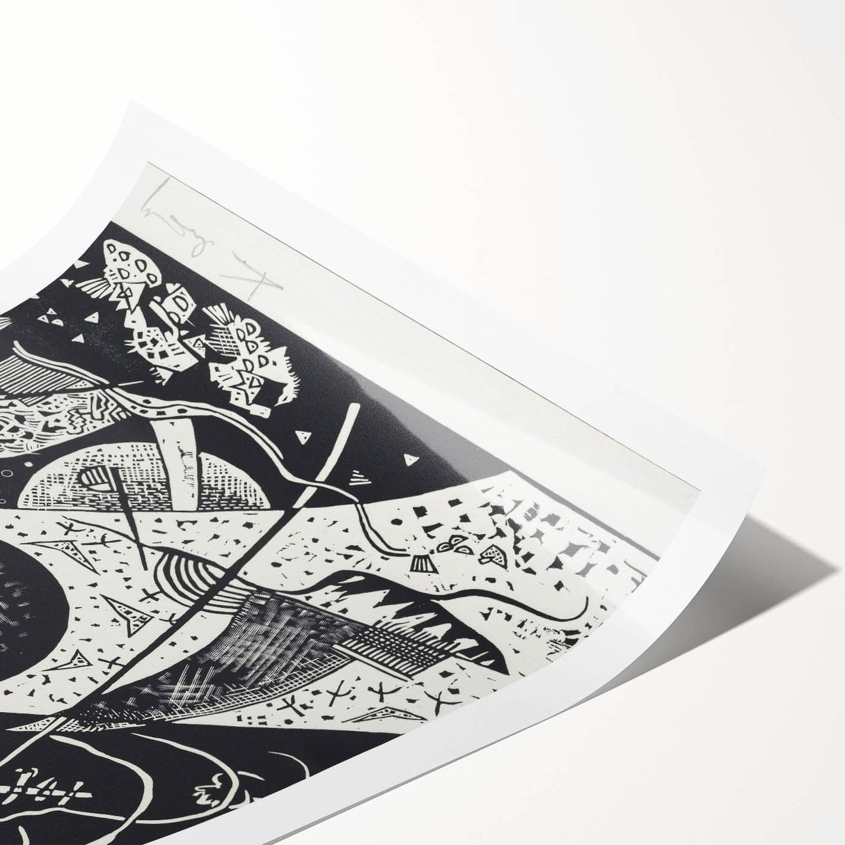 Wassily Kandinsky’s Kleine Welten VI - Abstract Monochrome Wall Art