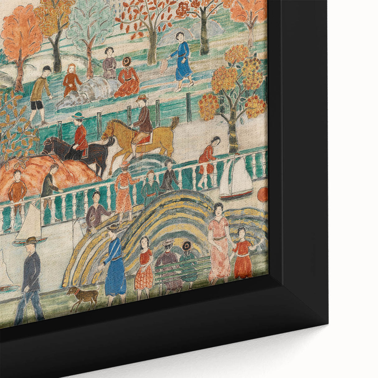 Modern Wall Art: Charming Central Park Scene with Vibrant City Life
