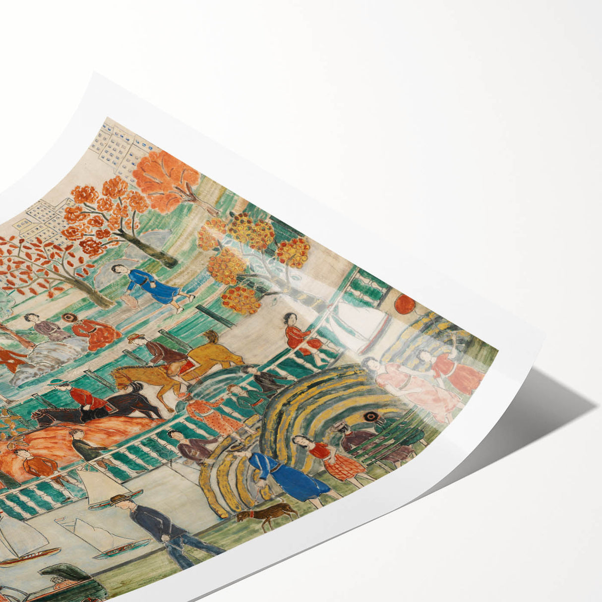 Modern Wall Art: Charming Central Park Scene with Vibrant City Life