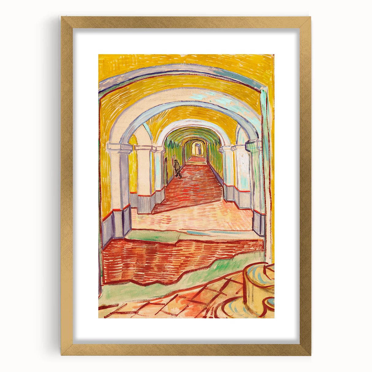 Van Gogh’s Corridor in the Asylum - Vibrant Modern Wall Art Print