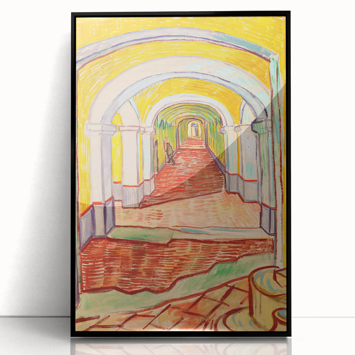 Van Gogh’s Corridor in the Asylum - Vibrant Modern Wall Art Print