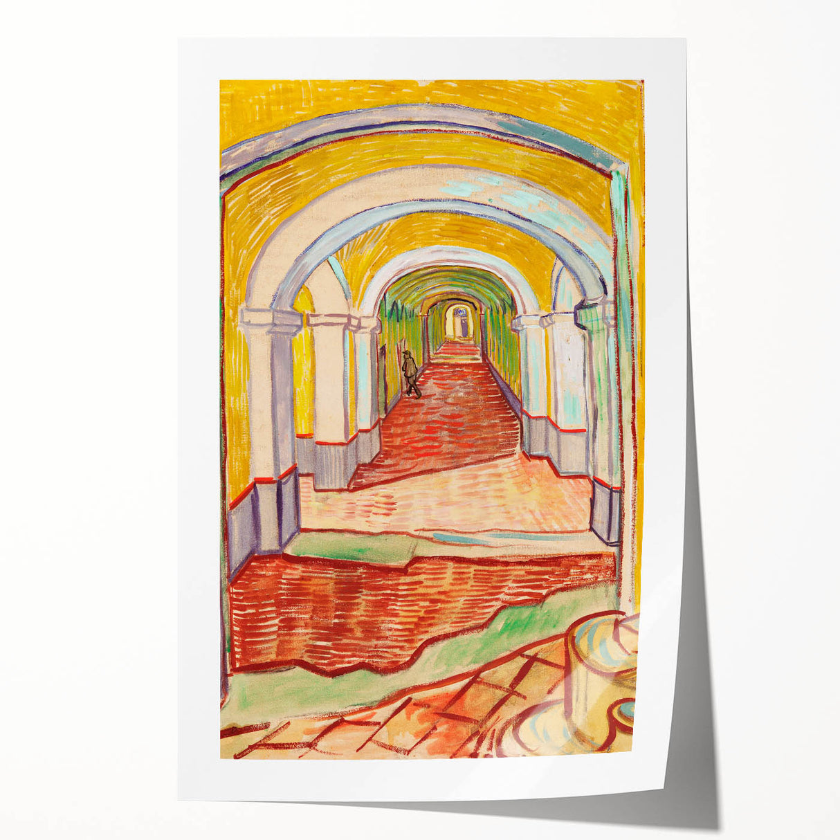 Van Gogh’s Corridor in the Asylum - Vibrant Modern Wall Art Print