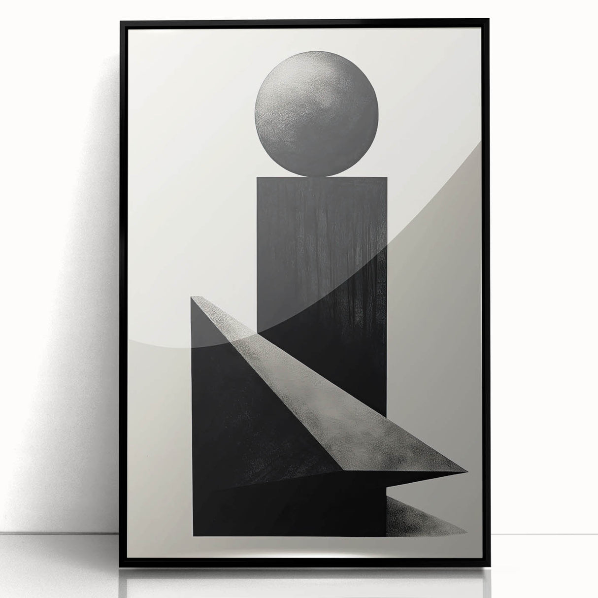 Acrylic Dining Room Artwork – Geometric Black & White Print