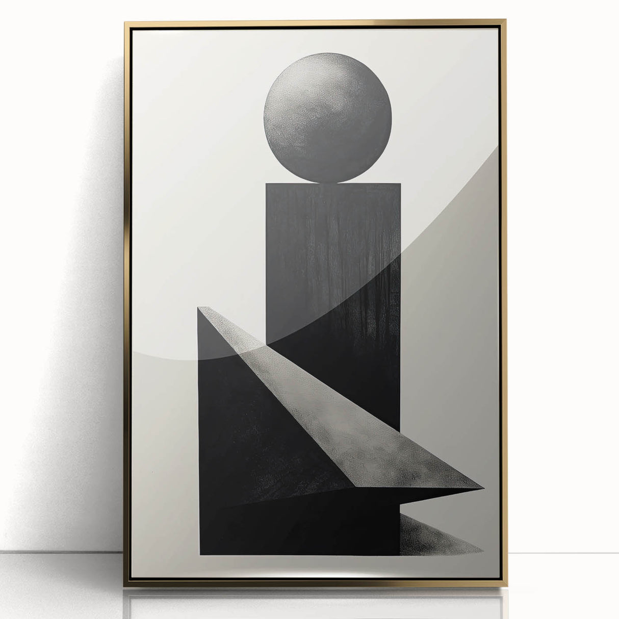 Acrylic Dining Room Artwork – Geometric Black & White Print