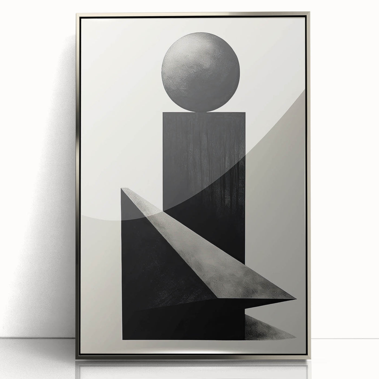 Acrylic Dining Room Artwork – Geometric Black & White Print