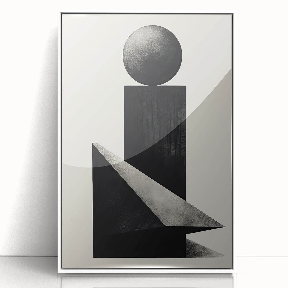 Acrylic Dining Room Artwork – Geometric Black & White Print