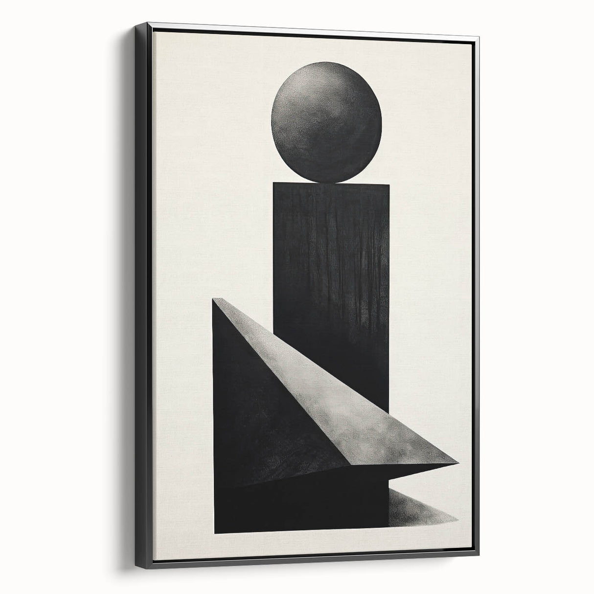 Acrylic Dining Room Artwork – Geometric Black & White Print