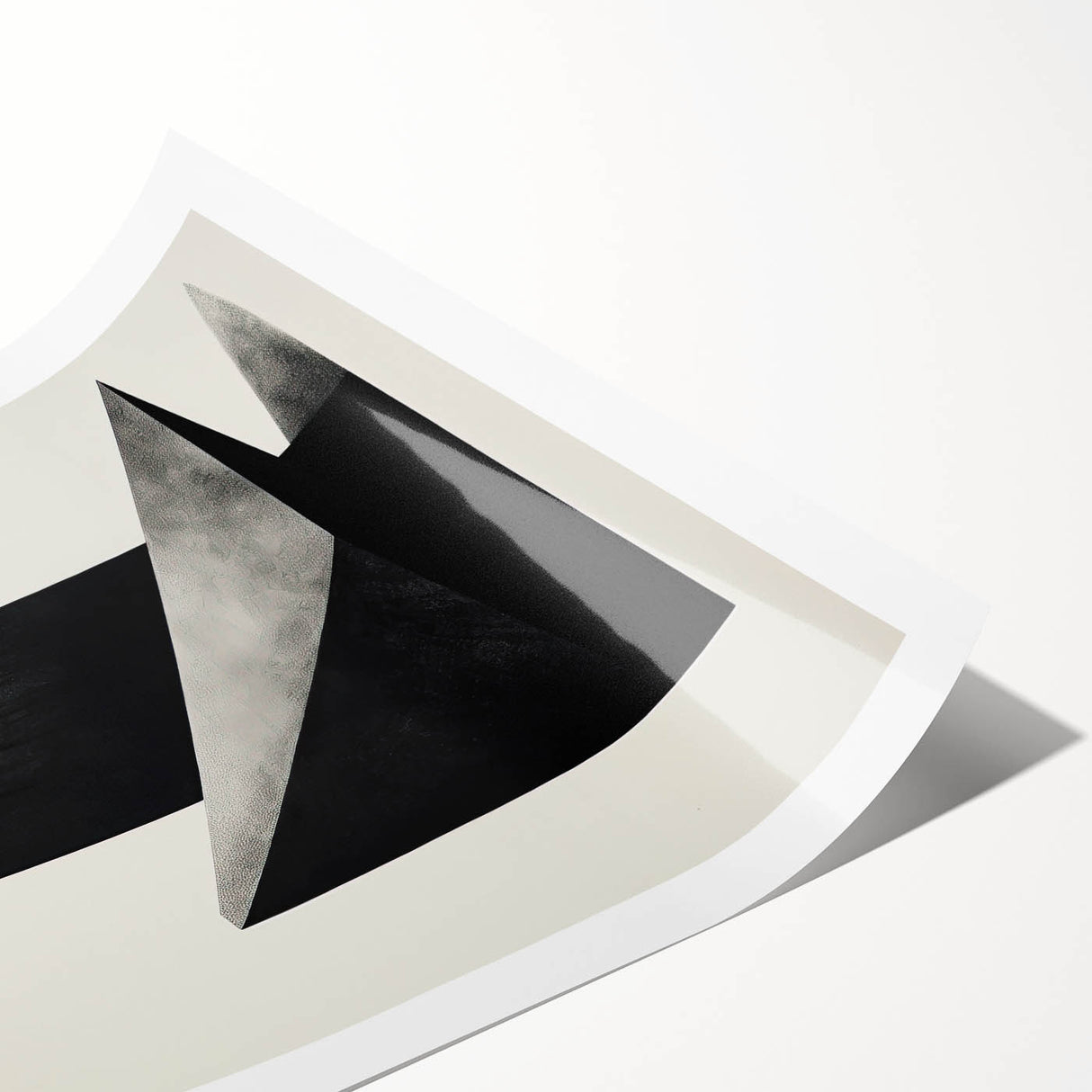 Acrylic Dining Room Artwork – Geometric Black & White Print