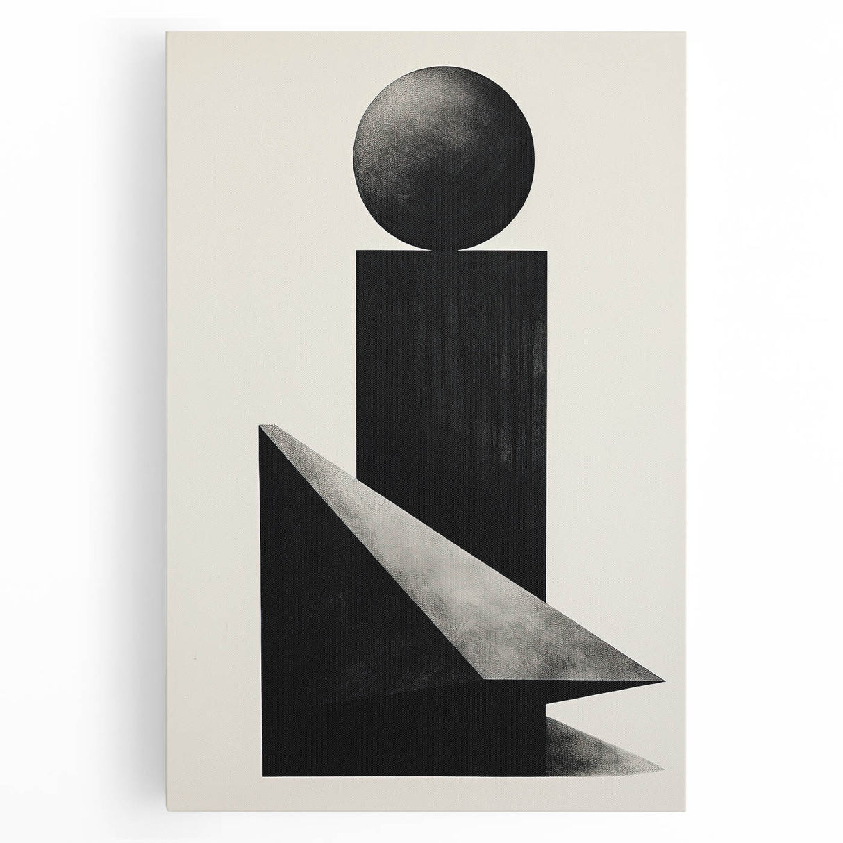 Acrylic Dining Room Artwork – Geometric Black & White Print