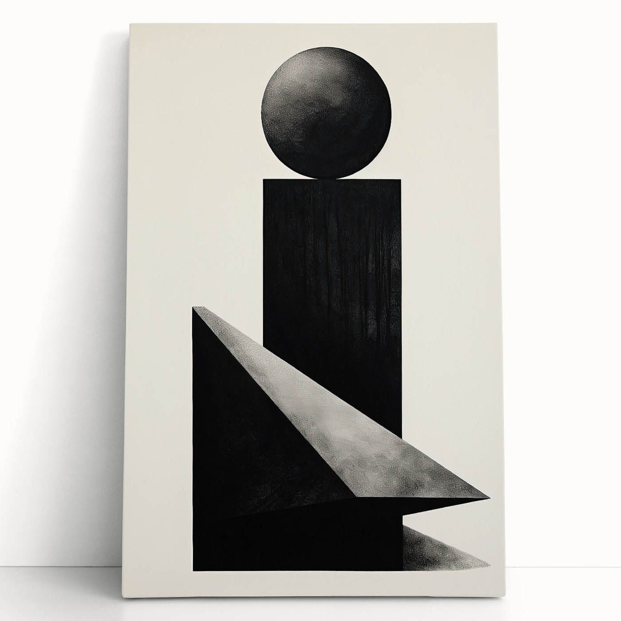 Acrylic Dining Room Artwork – Geometric Black & White Print