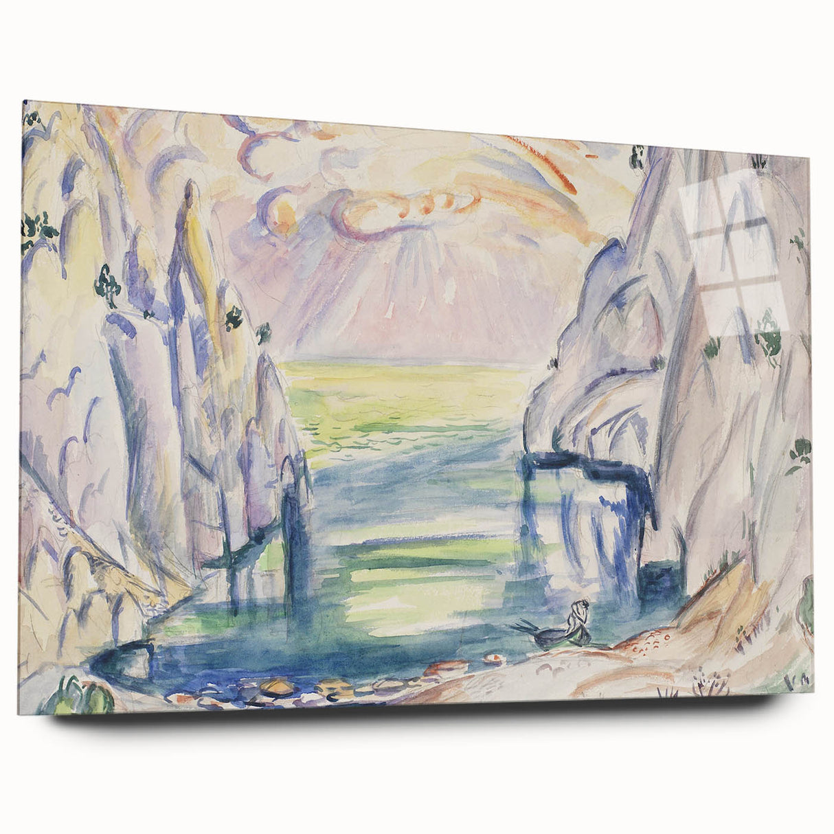 Modern Cove Art - Contemporary Abstract Seascape Wall Decor