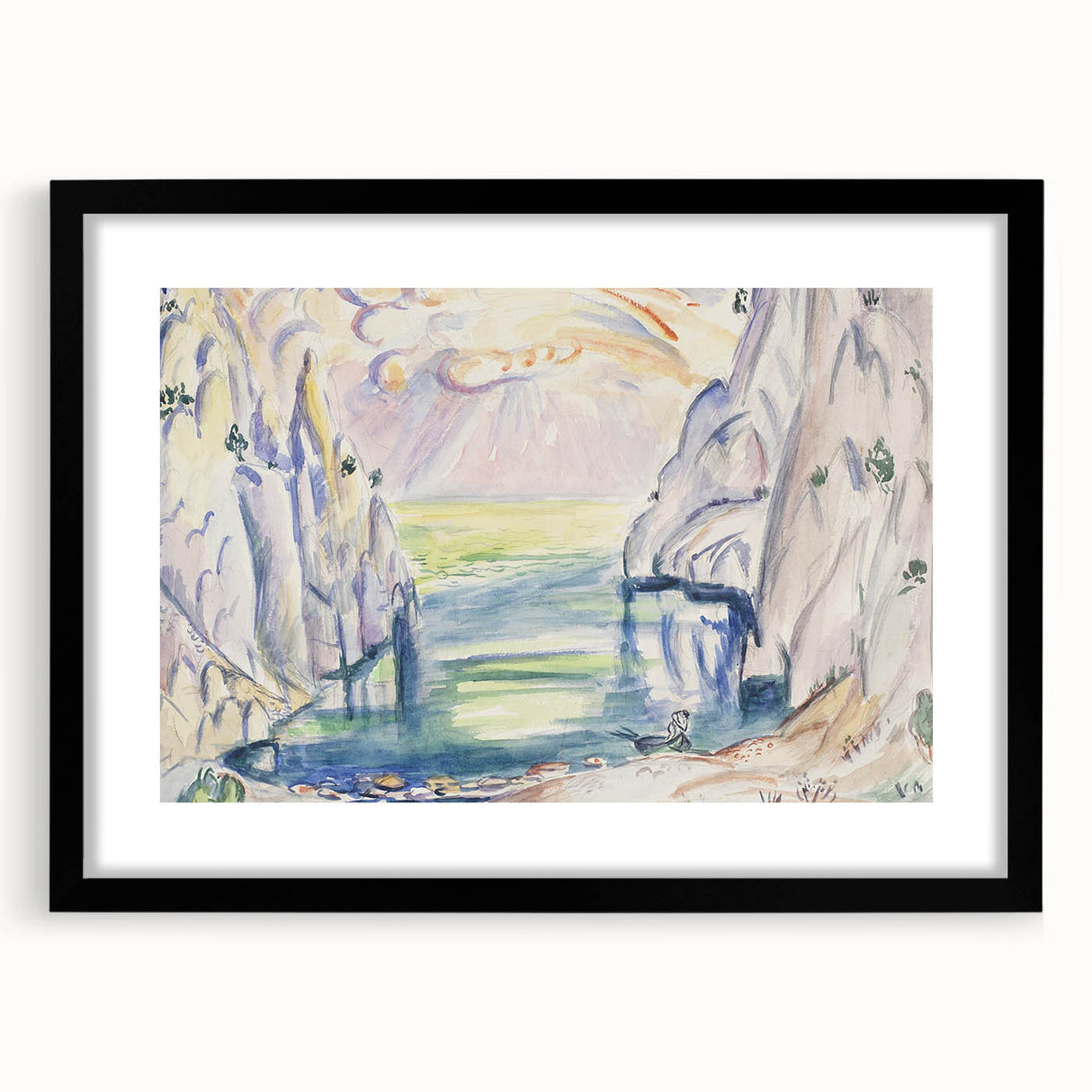 Modern Cove Art - Contemporary Abstract Seascape Wall Decor
